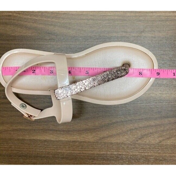 Melissa Slim II Thong T Strap Jelly Sandal Metallic Nude EU 35/36/ US 5 - Picture 11 of 12